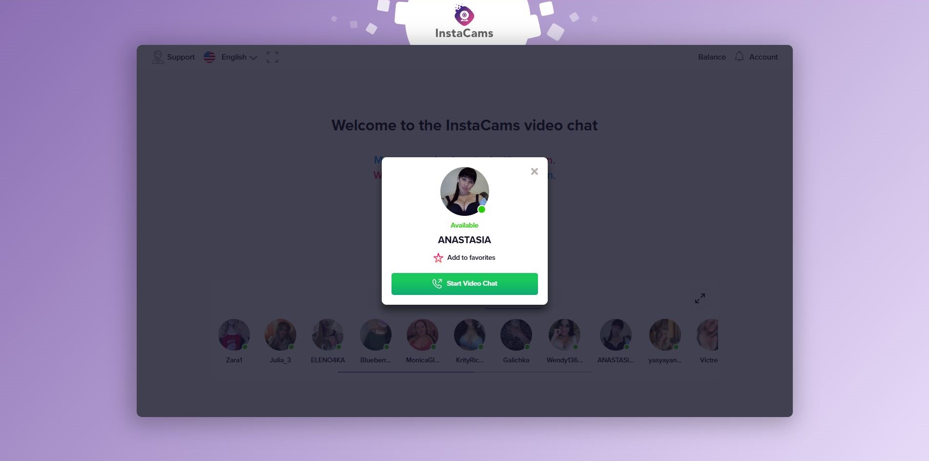 Instacams Video Chat